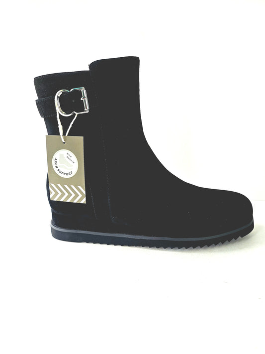 NICO wedge boot WIDE FIT- black suede