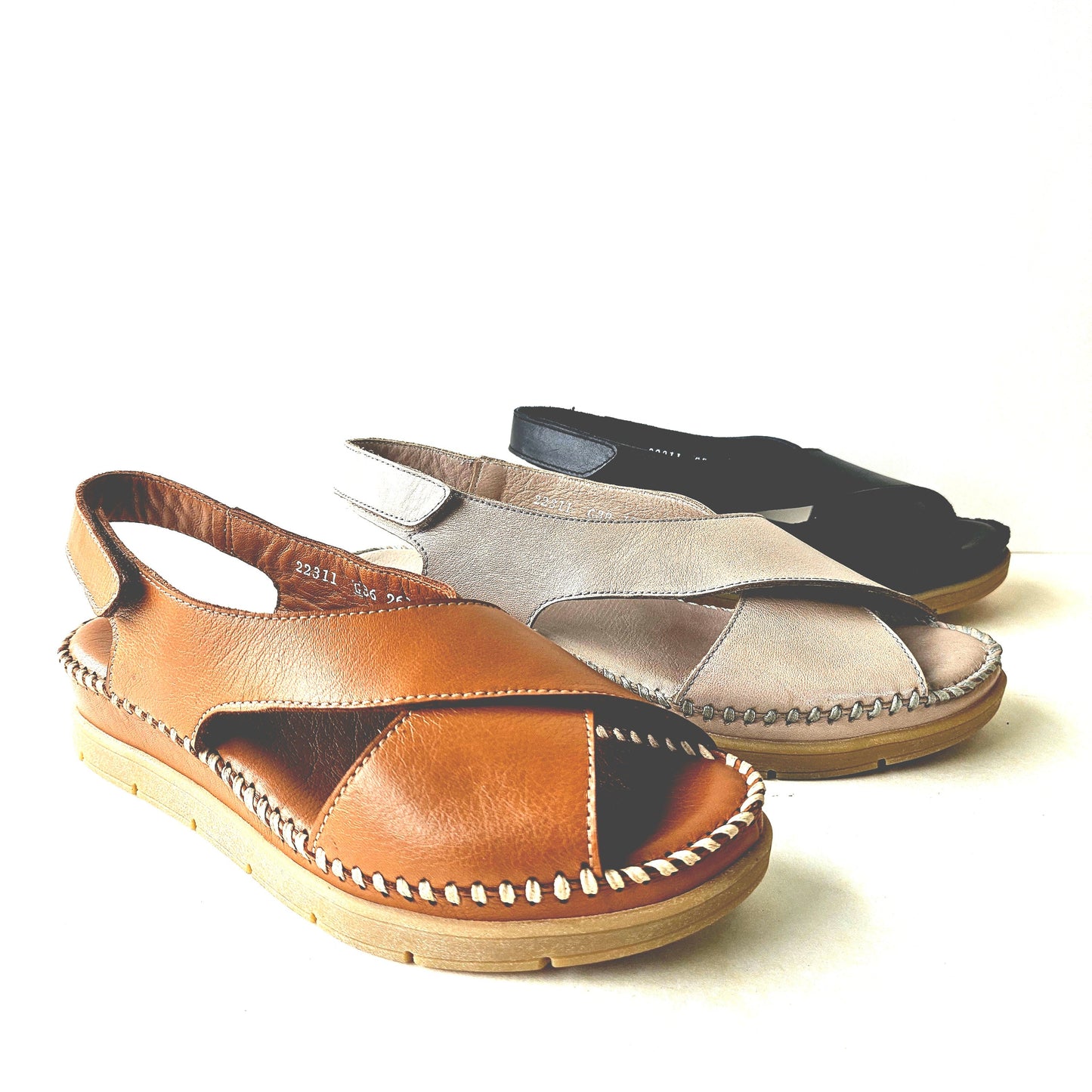 PACIFIC SANDAL - BLACK LEATHER